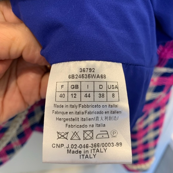 Pink/Blue/white blazer. Size 8 U.S. - Picture 5 of 6